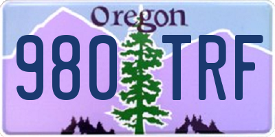 OR license plate 980TRF