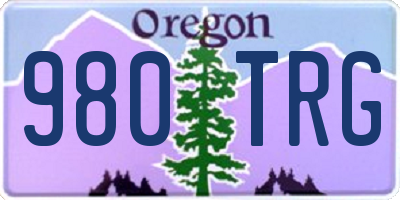 OR license plate 980TRG