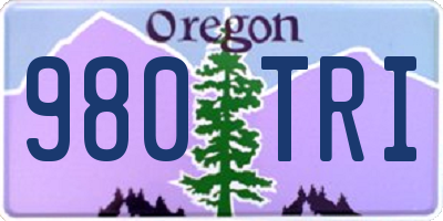 OR license plate 980TRI