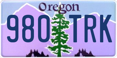 OR license plate 980TRK