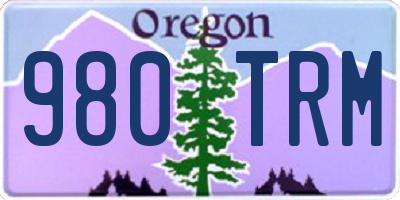 OR license plate 980TRM