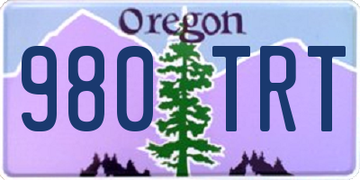 OR license plate 980TRT