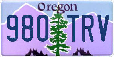 OR license plate 980TRV