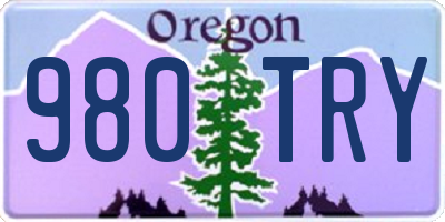 OR license plate 980TRY