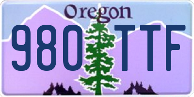 OR license plate 980TTF