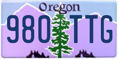 OR license plate 980TTG
