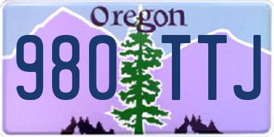 OR license plate 980TTJ