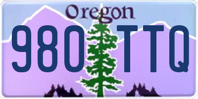 OR license plate 980TTQ