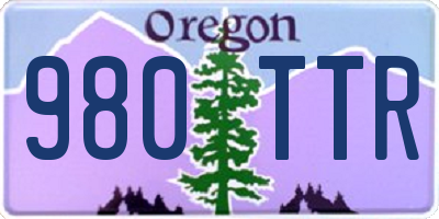 OR license plate 980TTR