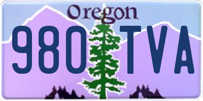 OR license plate 980TVA