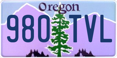 OR license plate 980TVL
