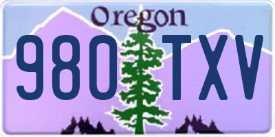 OR license plate 980TXV