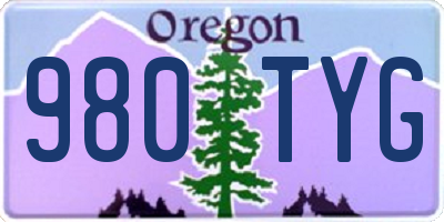 OR license plate 980TYG