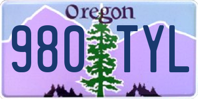 OR license plate 980TYL