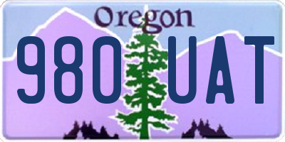 OR license plate 980UAT