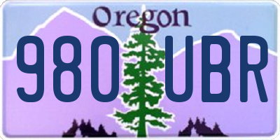 OR license plate 980UBR