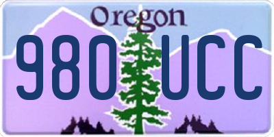 OR license plate 980UCC