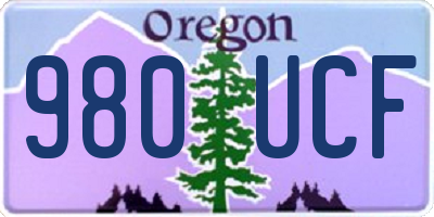 OR license plate 980UCF