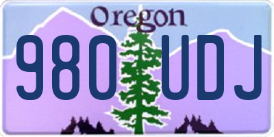 OR license plate 980UDJ