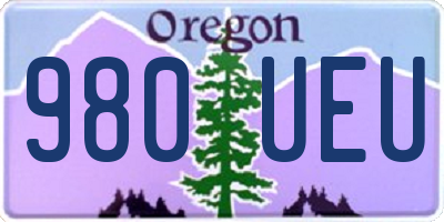 OR license plate 980UEU