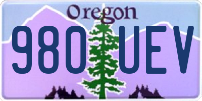 OR license plate 980UEV