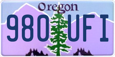 OR license plate 980UFI