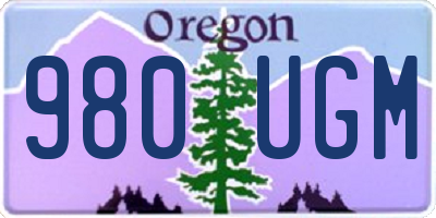 OR license plate 980UGM