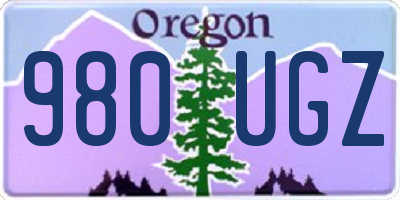 OR license plate 980UGZ