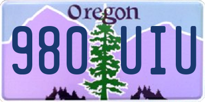 OR license plate 980UIU