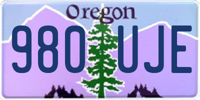 OR license plate 980UJE