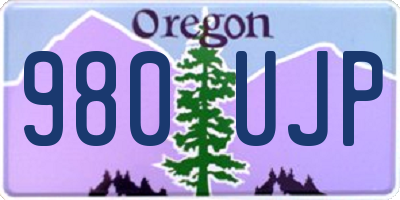 OR license plate 980UJP