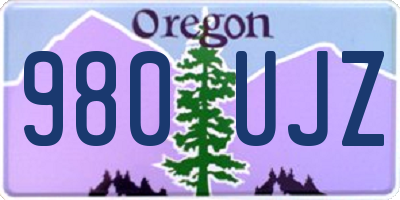 OR license plate 980UJZ