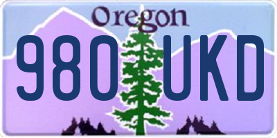 OR license plate 980UKD