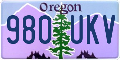 OR license plate 980UKV