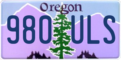 OR license plate 980ULS