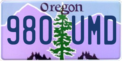 OR license plate 980UMD