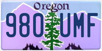 OR license plate 980UMF