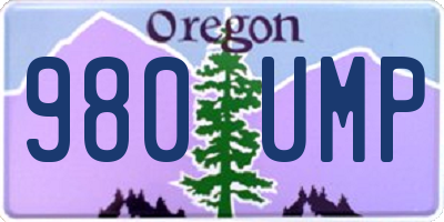 OR license plate 980UMP