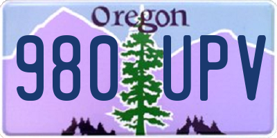 OR license plate 980UPV