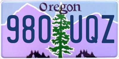 OR license plate 980UQZ