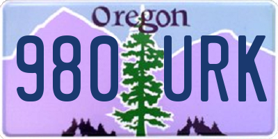 OR license plate 980URK