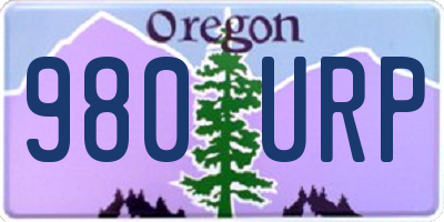 OR license plate 980URP