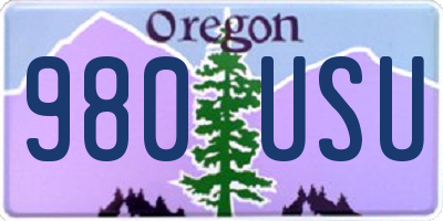 OR license plate 980USU