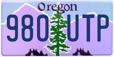 OR license plate 980UTP