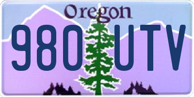 OR license plate 980UTV