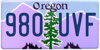 OR license plate 980UVF