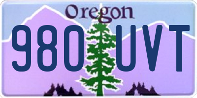 OR license plate 980UVT