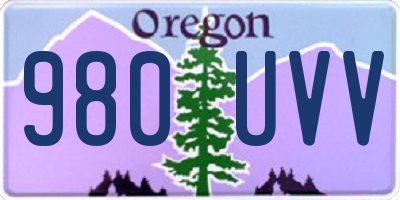 OR license plate 980UVV