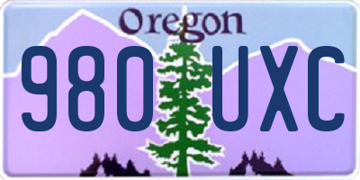 OR license plate 980UXC