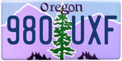 OR license plate 980UXF